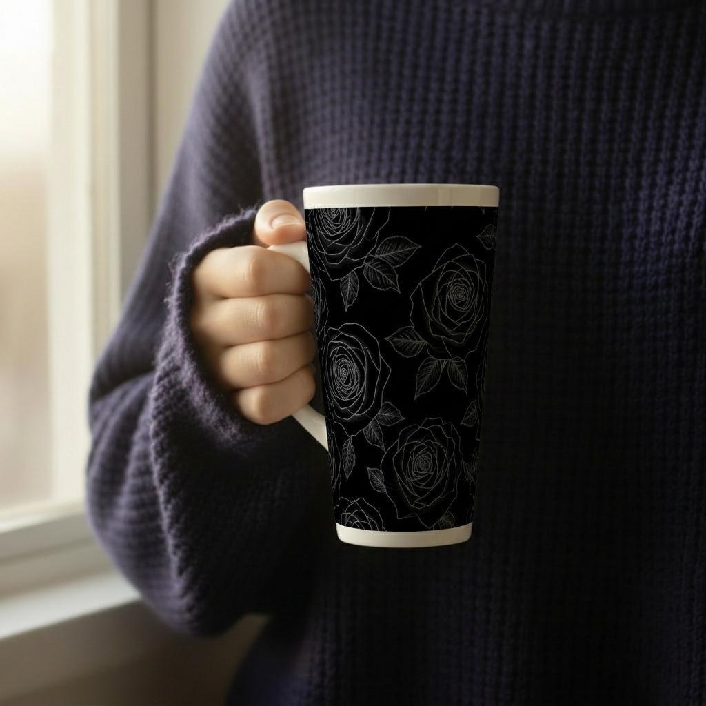 Latte 17oz Ceramic Mug - Coffee or Tea Cup, Extra Tall