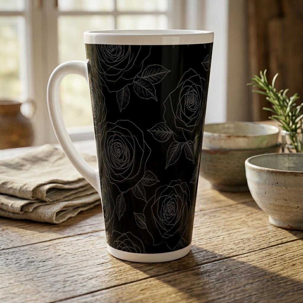 Latte 17oz Ceramic Mug - Coffee or Tea Cup, Extra Tall