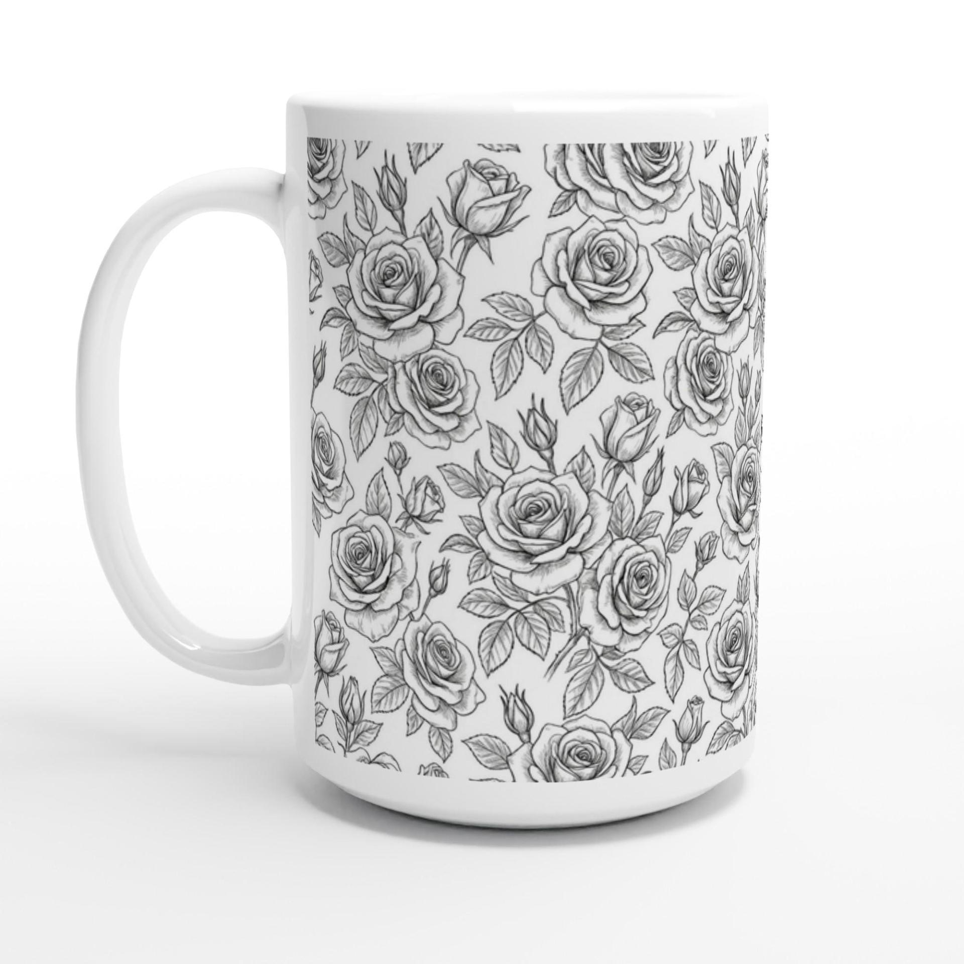 Roses - Floral Cups -  Large and Small Ceramic Mugs