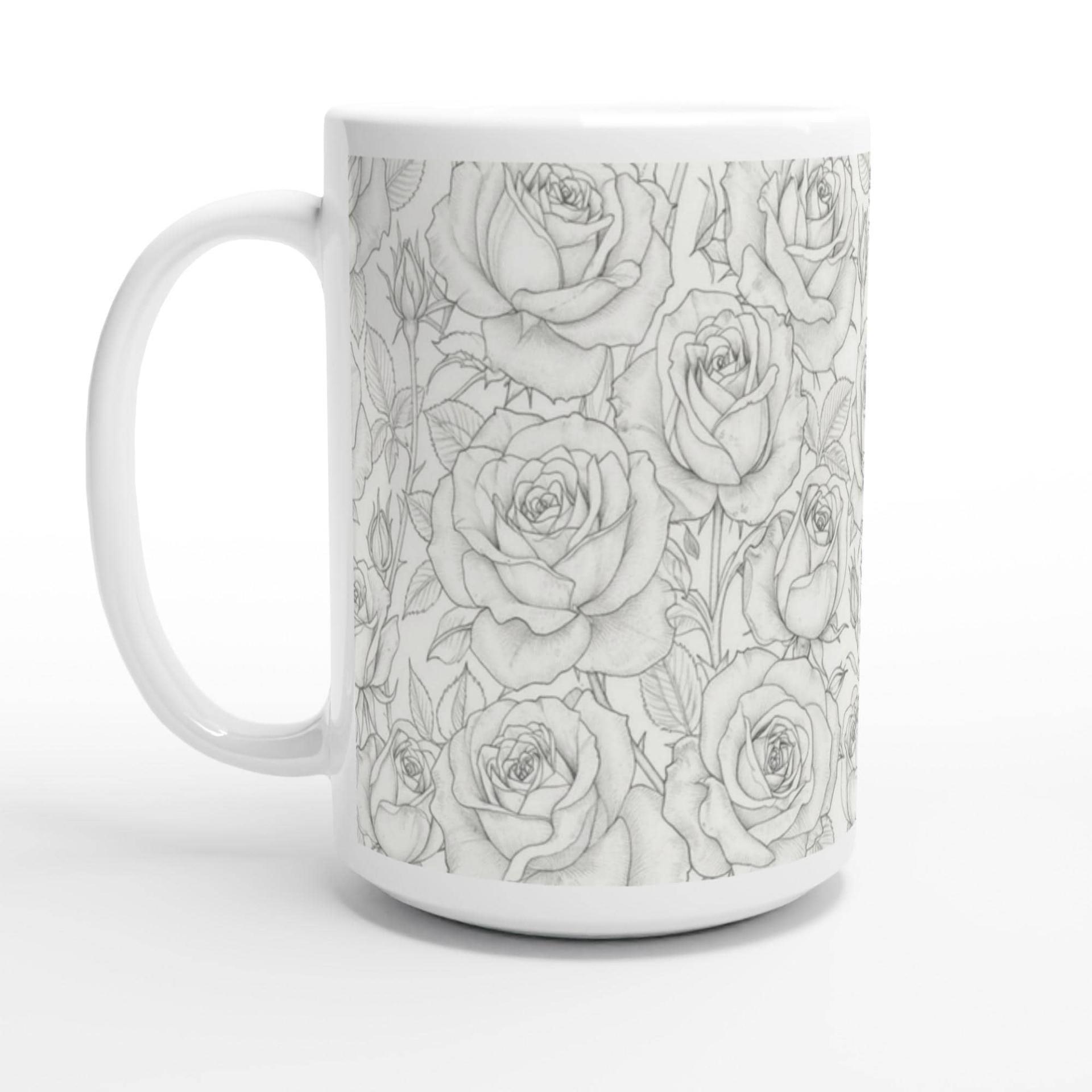 Roses - Floral Cups -  Large and Small Ceramic Mugs