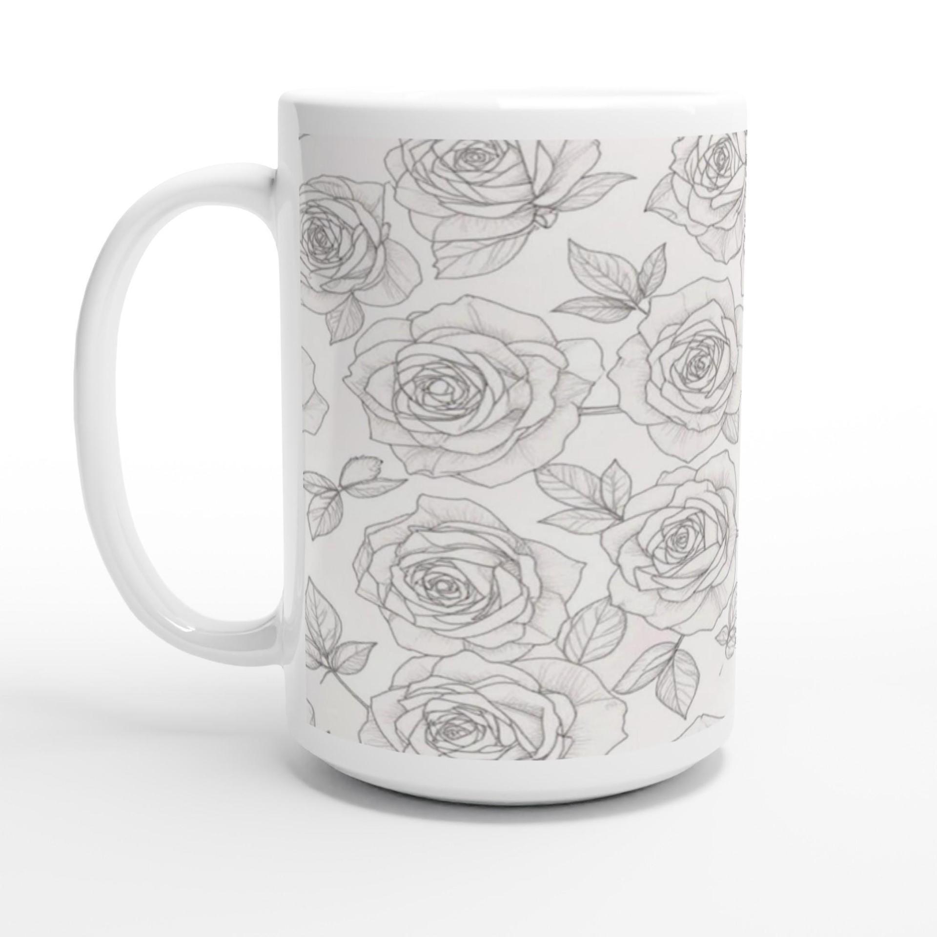 Floral Cups -  Large and Small Ceramic Mugs