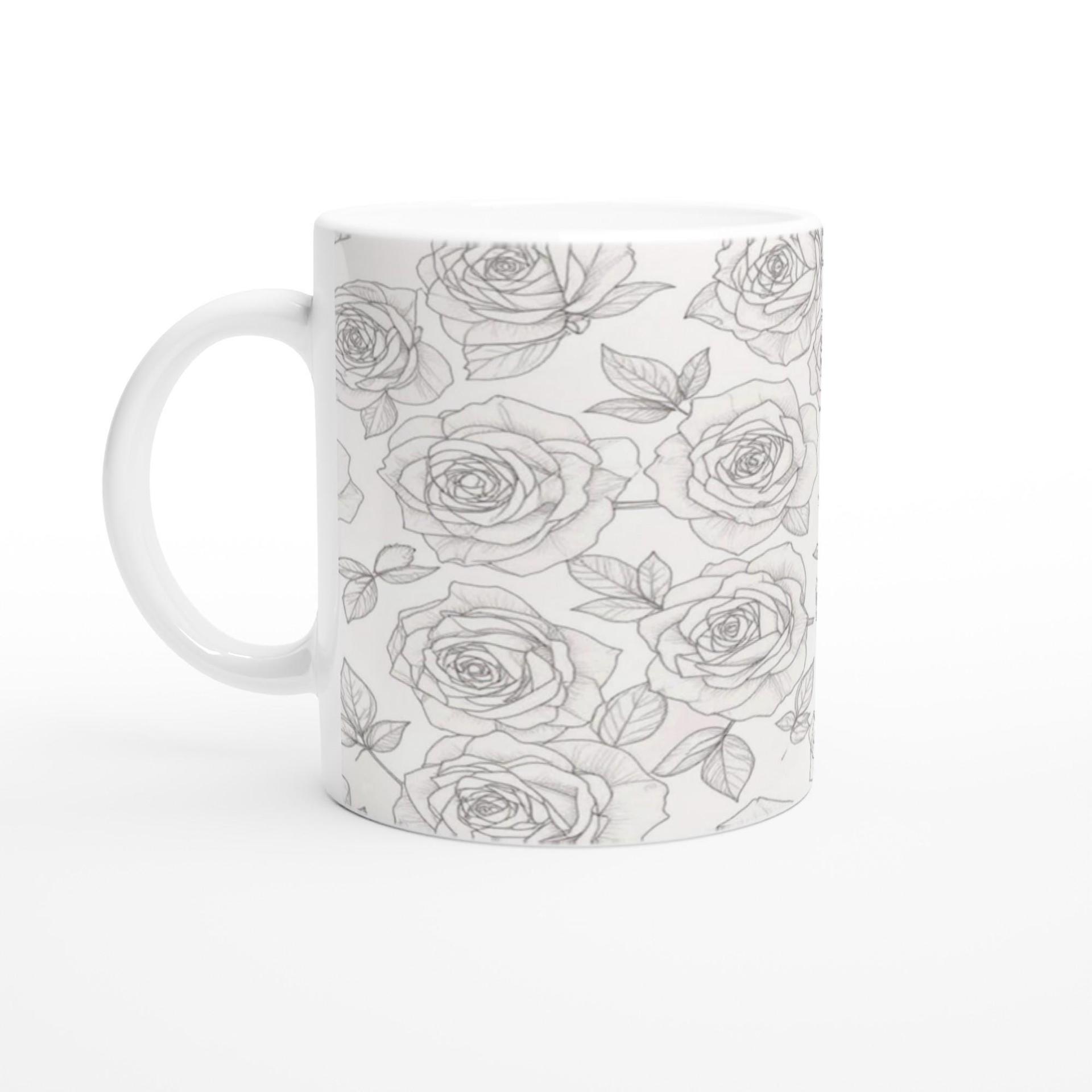 Floral Cups -  Large and Small Ceramic Mugs