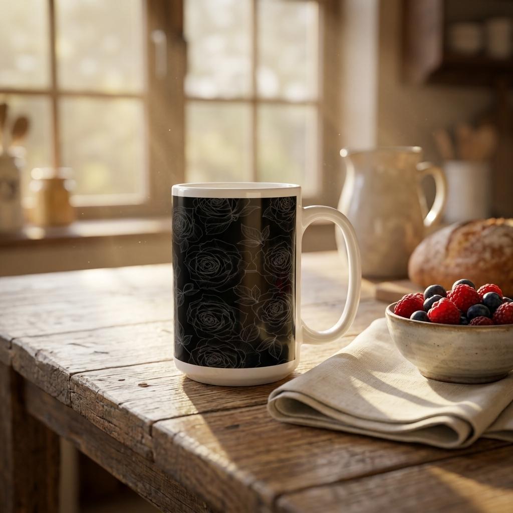 Floral Cups -  Large and Small Ceramic Mugs