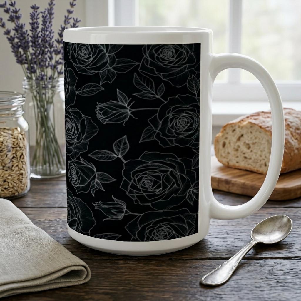 Floral Cups -  Large and Small Ceramic Mugs