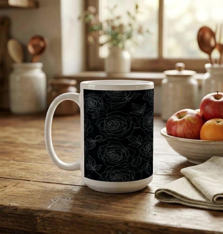 Floral Cups -  Large and Small Ceramic Mugs