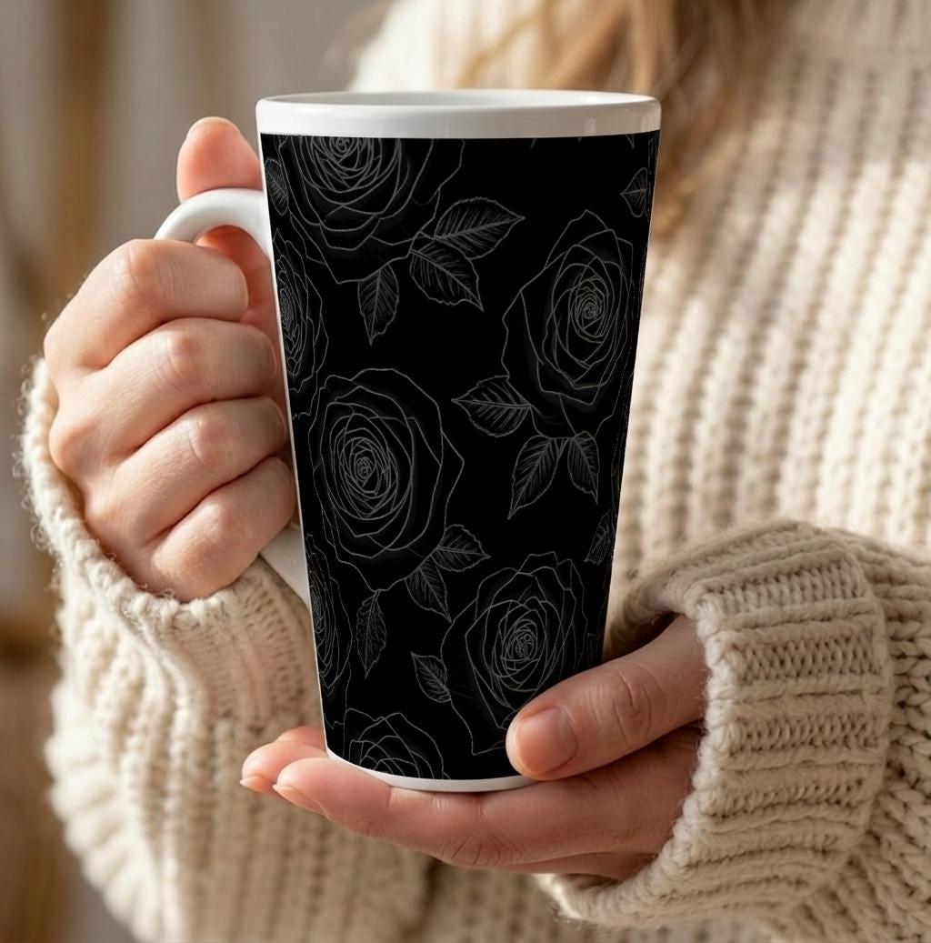 Latte 17oz Ceramic Mug - Coffee or Tea Cup, Extra Tall