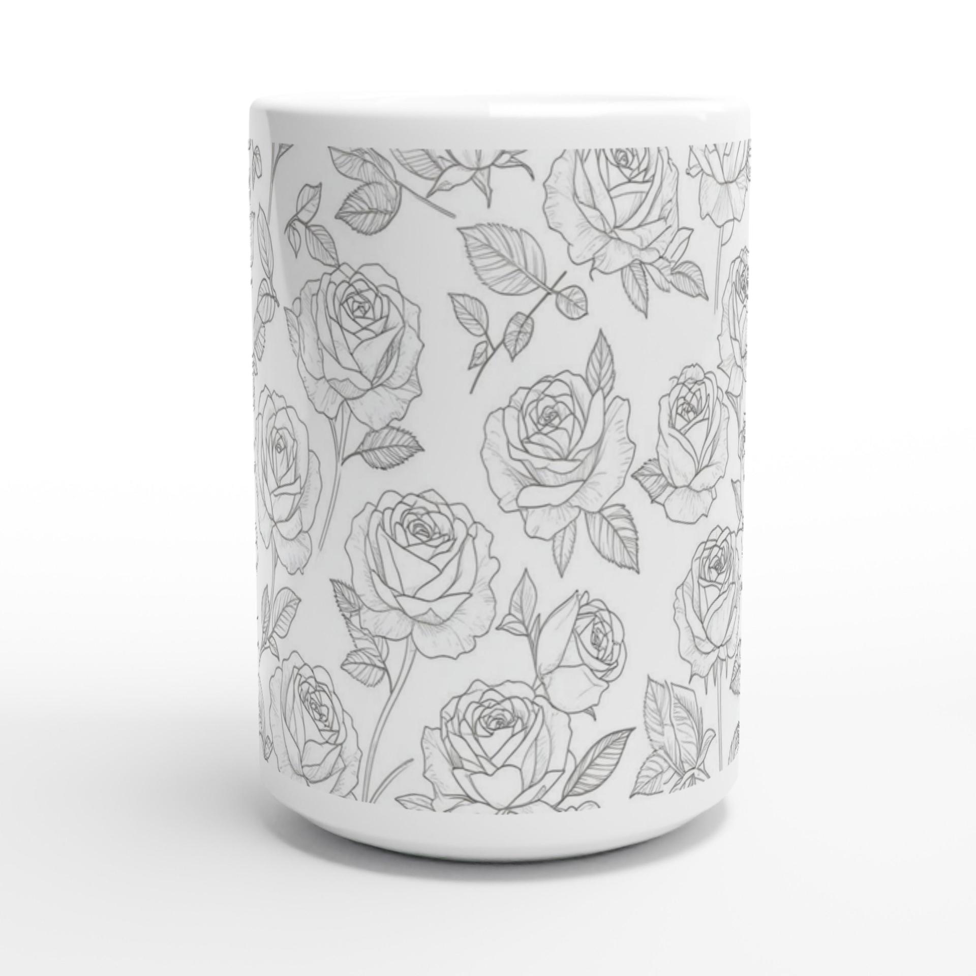 Floral Cups -  Large and Small Ceramic Mugs