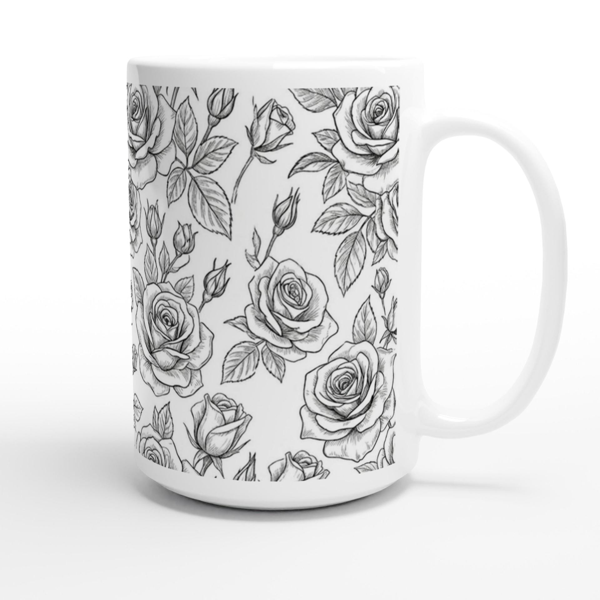 Roses - Floral Cups -  Large and Small Ceramic Mugs