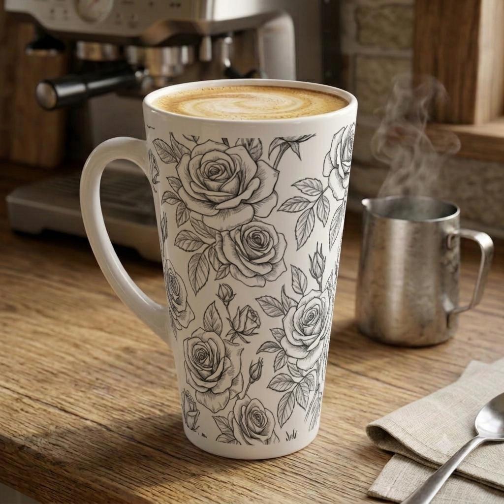 Latte 17oz Ceramic Mug - Coffee or Tea Cup, Extra Tall