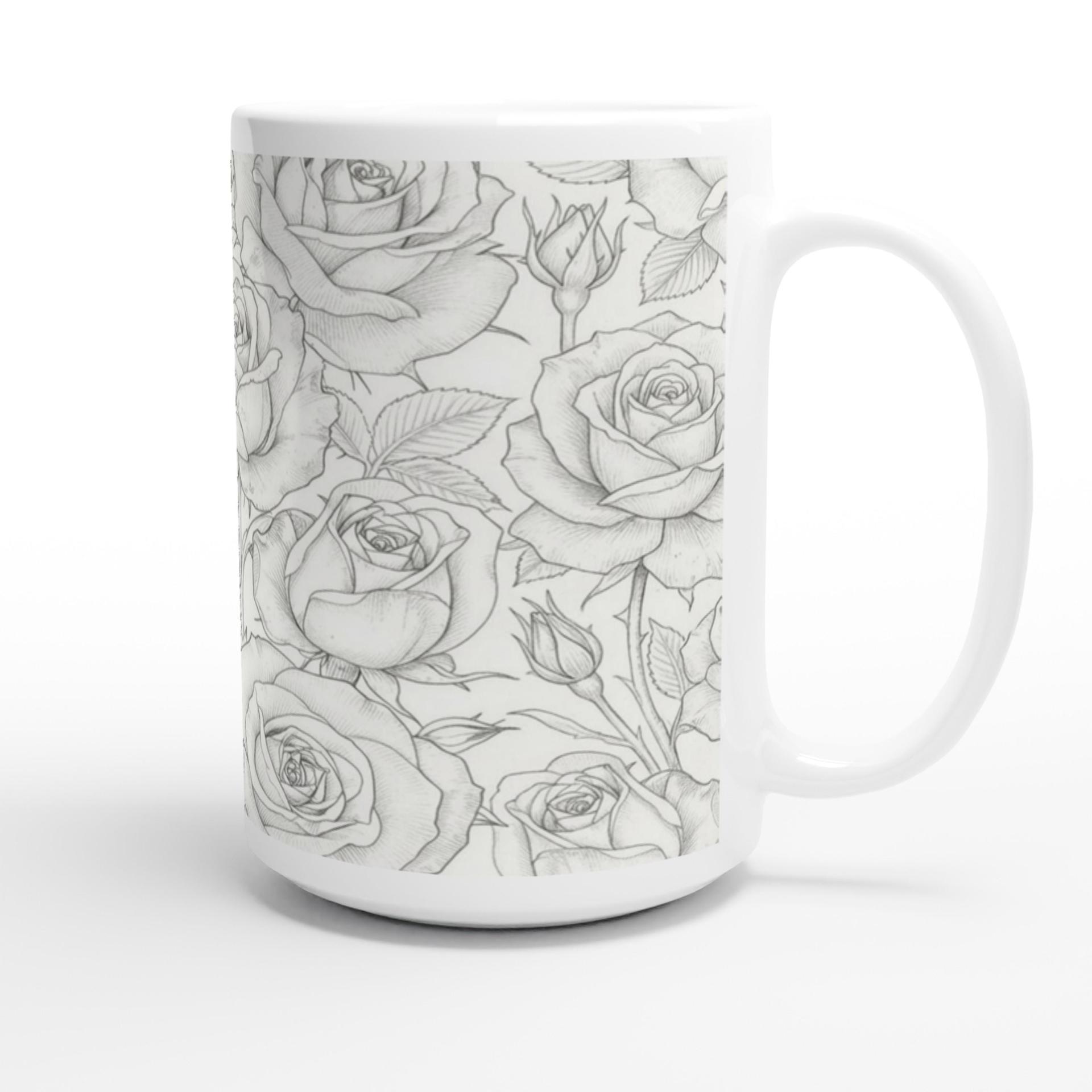Roses - Floral Cups -  Large and Small Ceramic Mugs