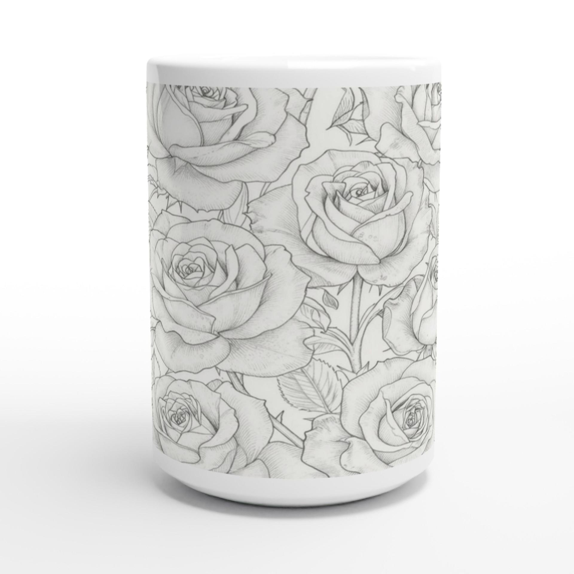 Roses - Floral Cups -  Large and Small Ceramic Mugs
