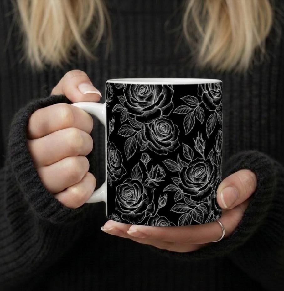 Roses - Floral Cups -  Large and Small Ceramic Mugs