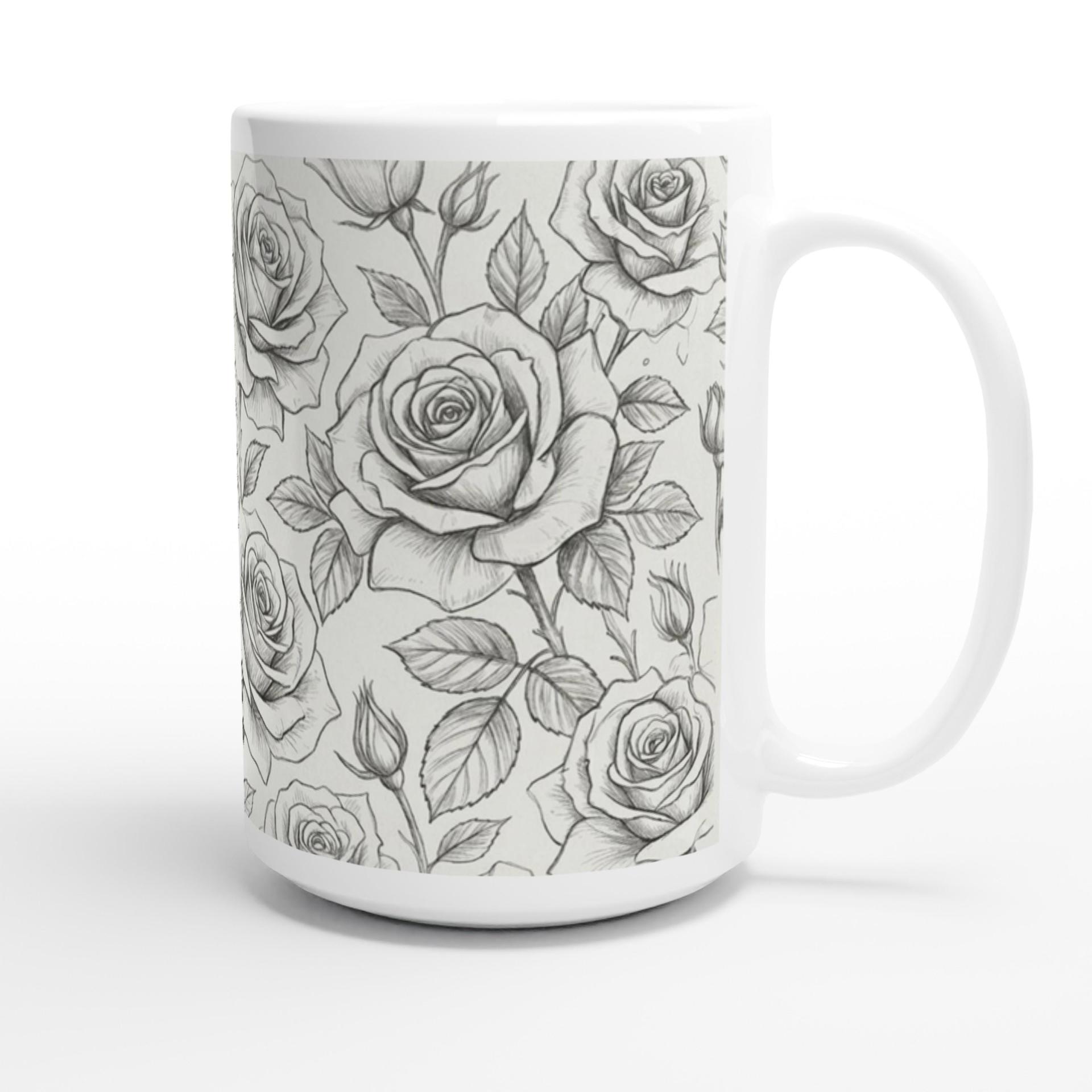 Roses - Floral Cups -  Large and Small Ceramic Mugs