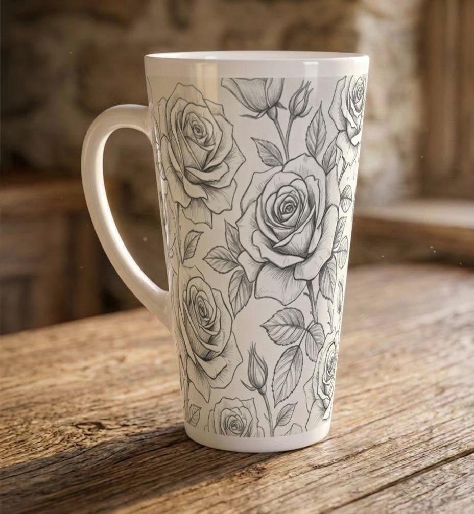 Latte 17oz Ceramic Mug - Coffee or Tea Cup, Extra Tall
