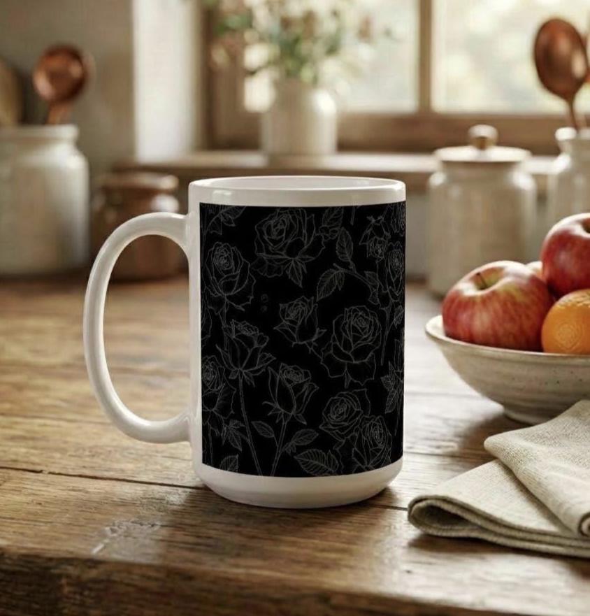 Roses - Floral Cups -  Large and Small Ceramic Mugs