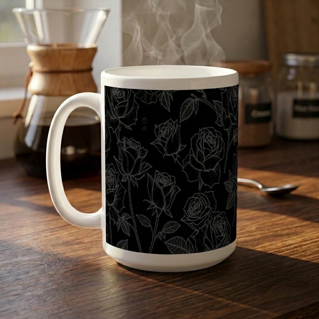 Roses - Floral Cups -  Large and Small Ceramic Mugs