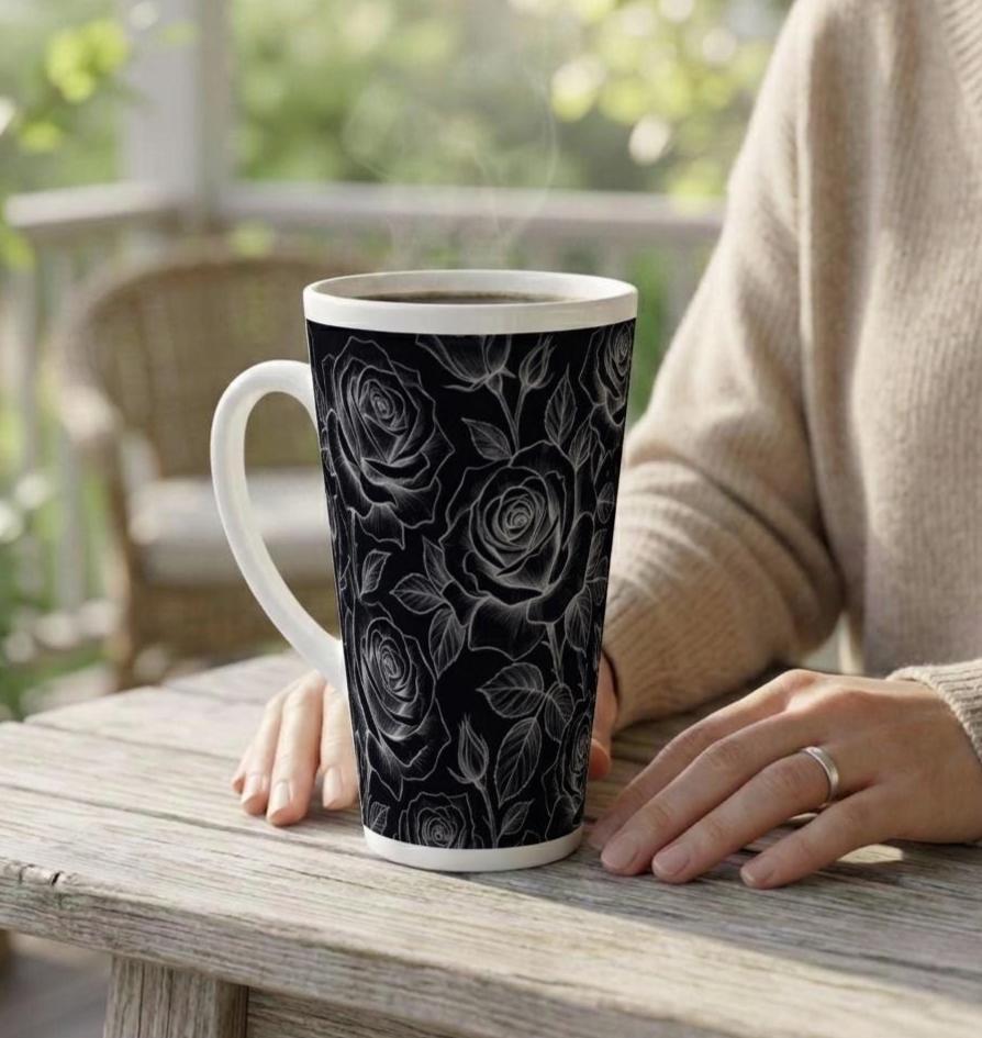Latte 17oz Ceramic Mug - Coffee or Tea Cup, Extra Tall
