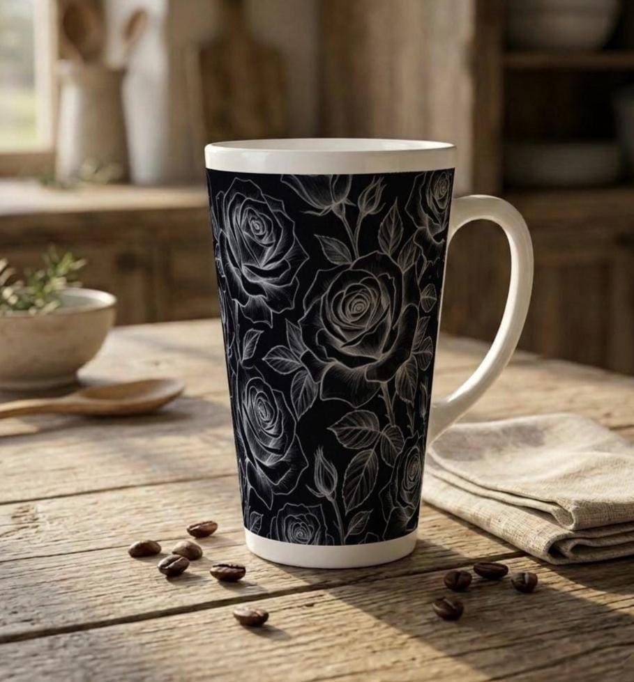 Latte 17oz Ceramic Mug - Coffee or Tea Cup, Extra Tall