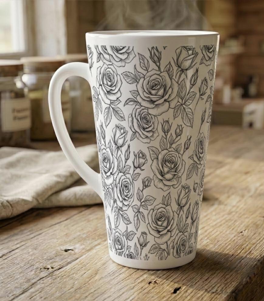 Latte 17oz Ceramic Mug - Coffee or Tea Cup, Extra Tall