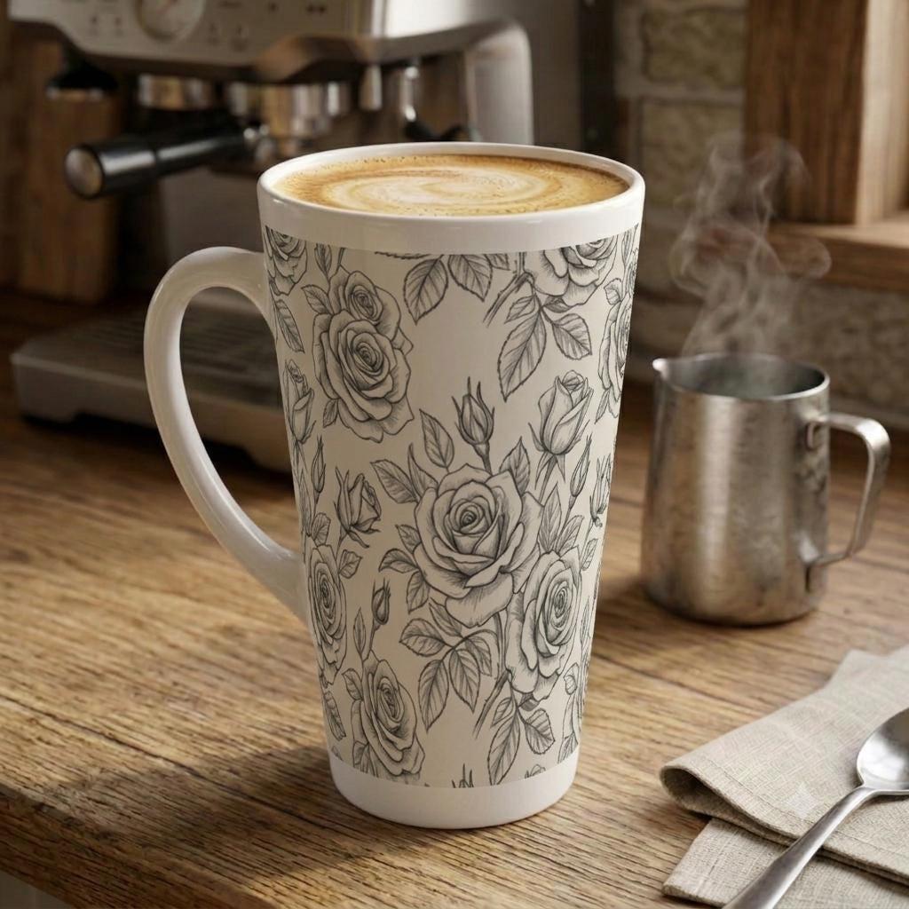 Latte 17oz Ceramic Mug - Coffee or Tea Cup, Extra Tall