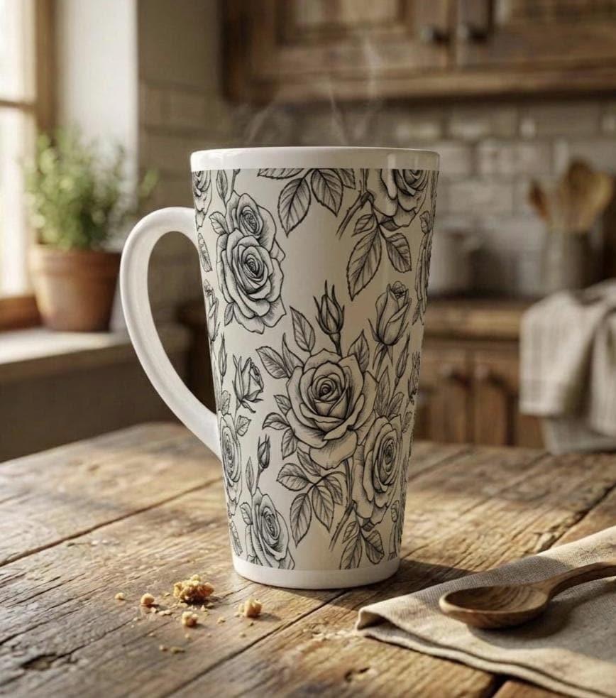 Latte 17oz Ceramic Mug - Coffee or Tea Cup, Extra Tall
