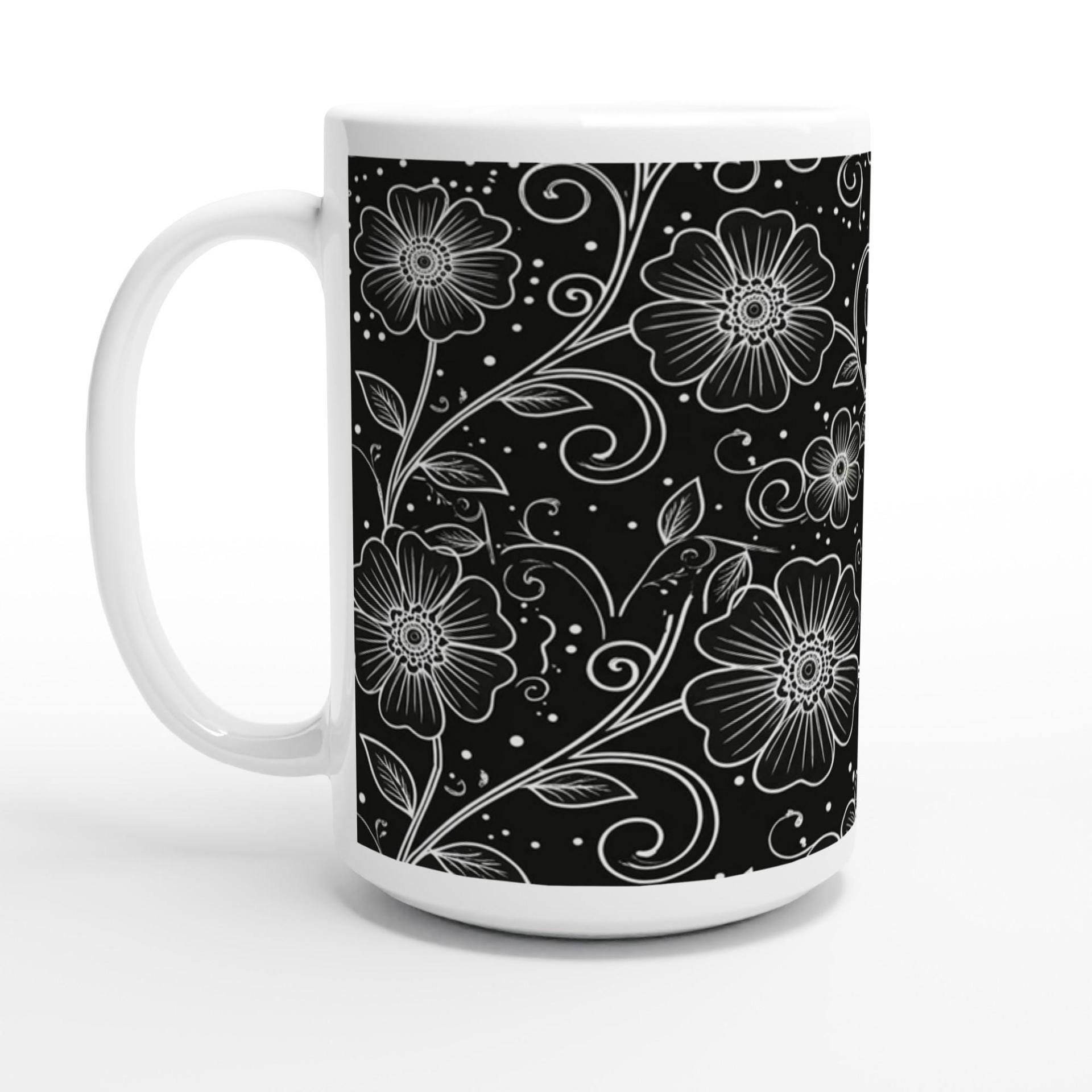 Floral Cups -  Large and Small Ceramic Mugs