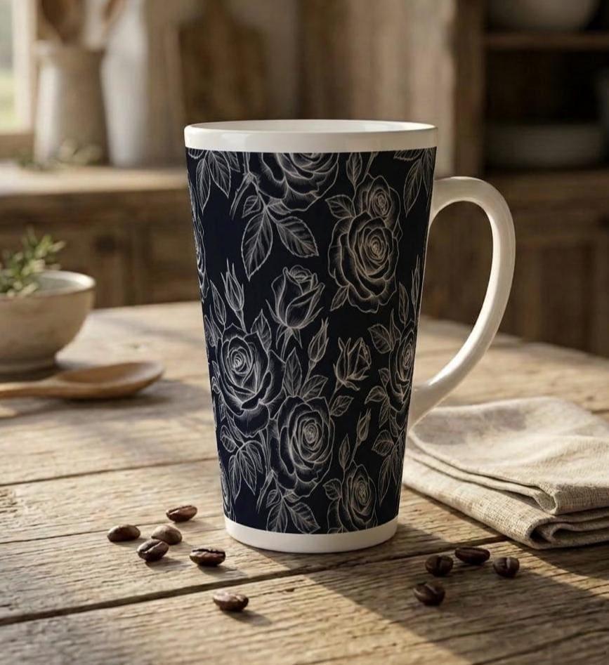 Latte 17oz Ceramic Mug - Coffee or Tea Cup, Extra Tall