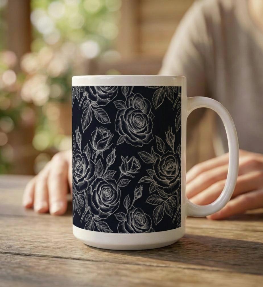 Roses - Floral Cups -  Large and Small Ceramic Mugs