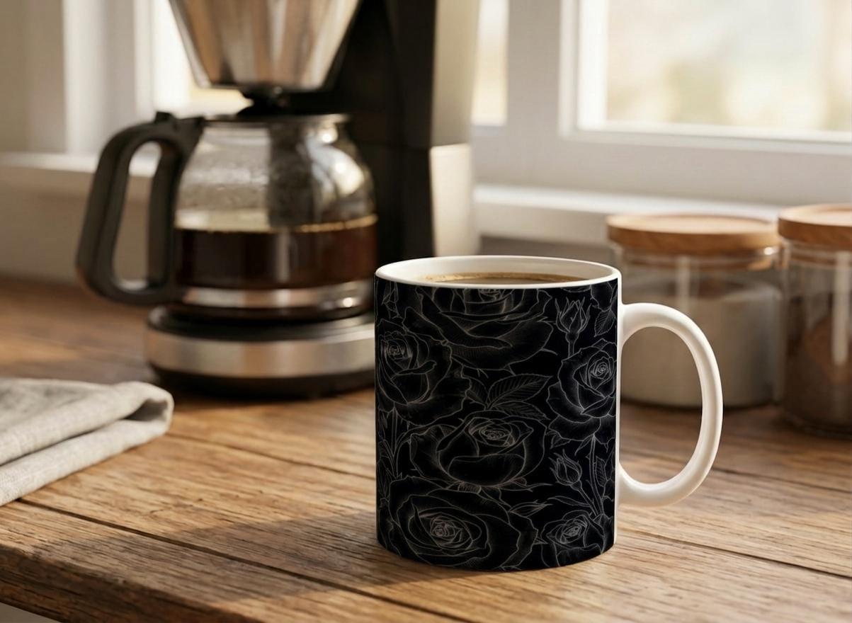 Roses - Floral Cups -  Large and Small Ceramic Mugs