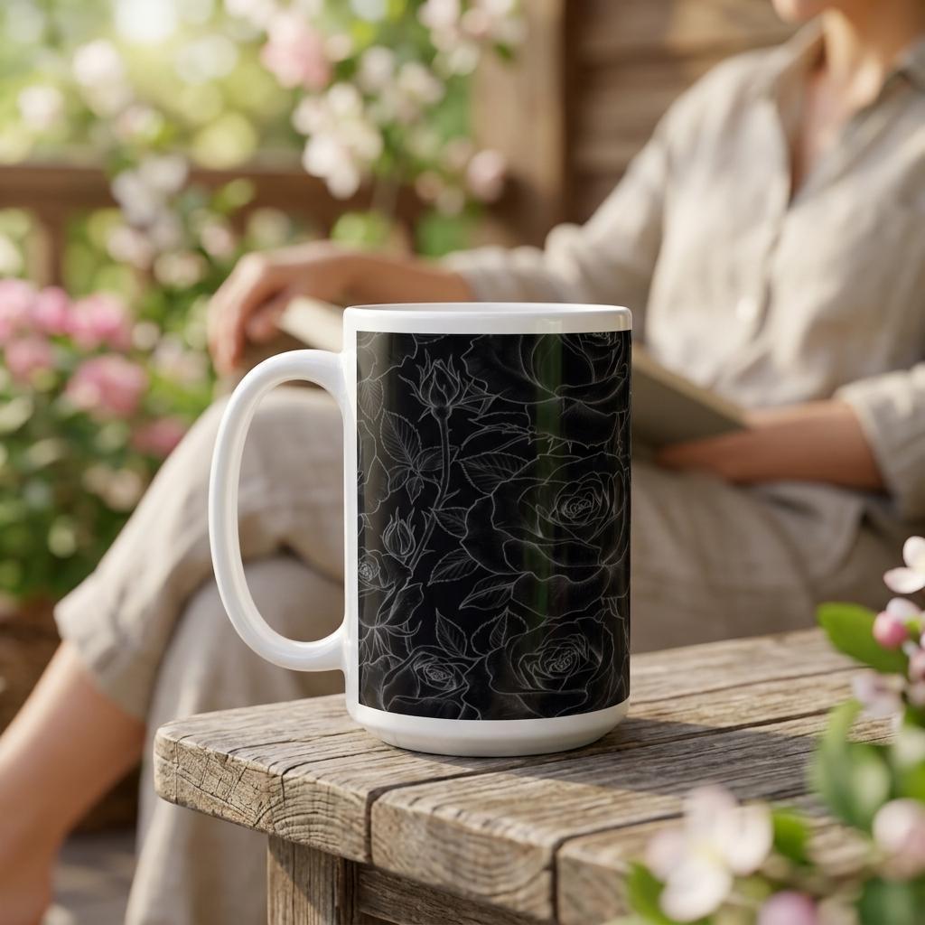 Roses - Floral Cups -  Large and Small Ceramic Mugs