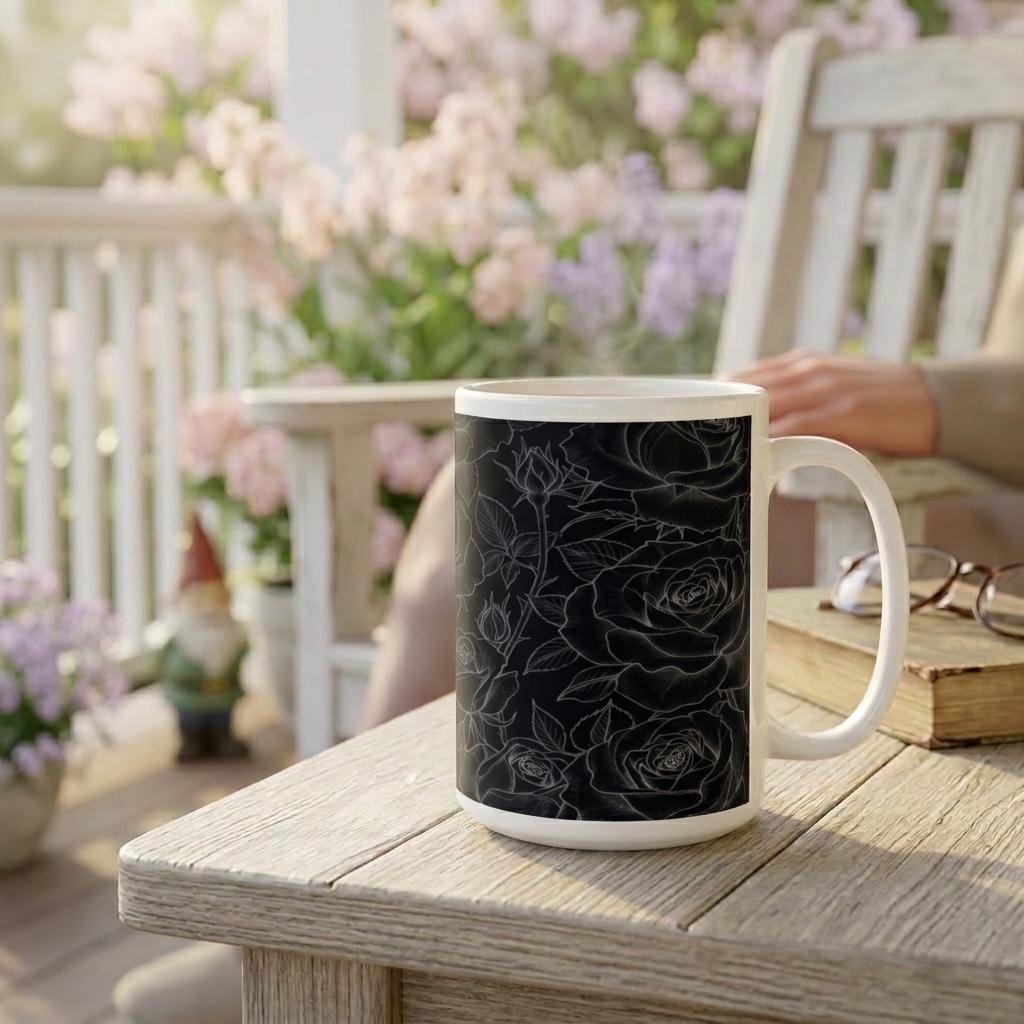 Roses - Floral Cups -  Large and Small Ceramic Mugs
