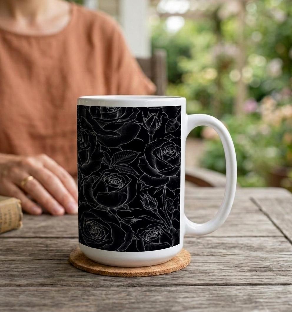 Roses - Floral Cups -  Large and Small Ceramic Mugs