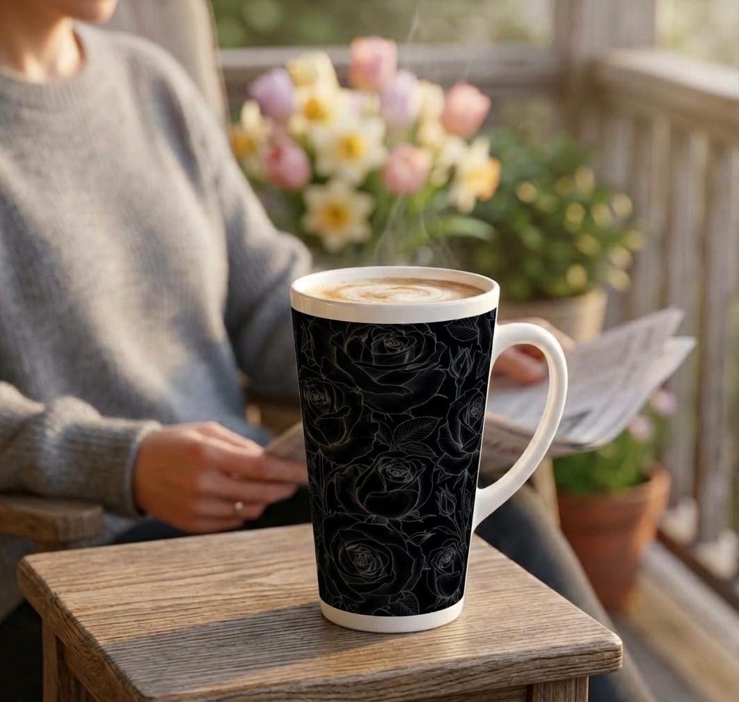 Latte 17oz Ceramic Mug - Coffee or Tea Cup, Extra Tall