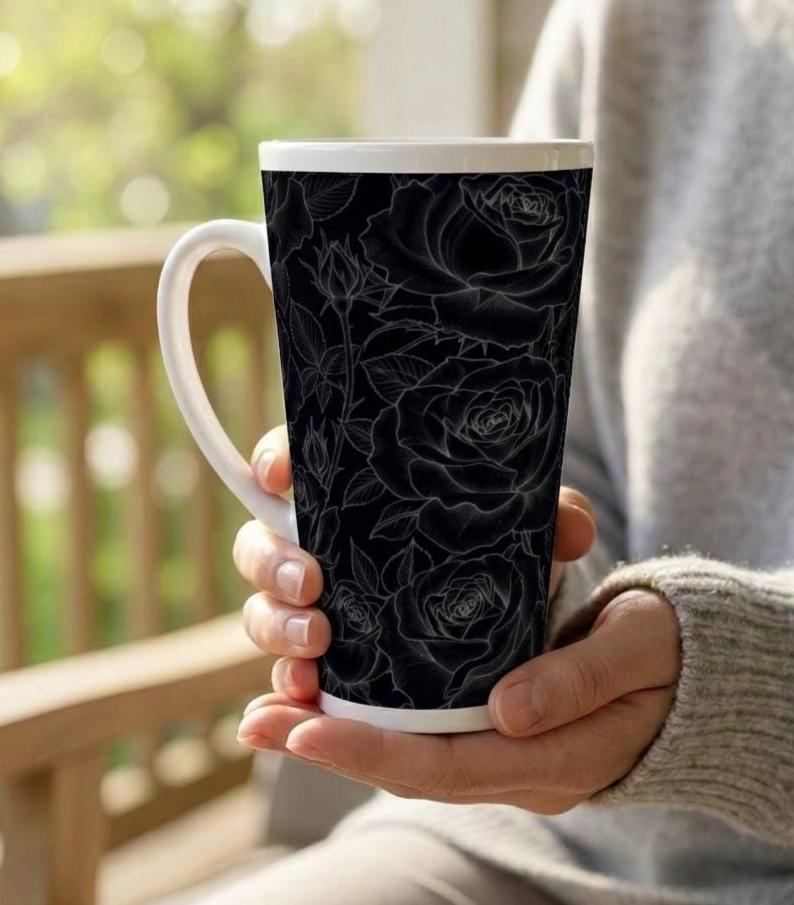 Latte 17oz Ceramic Mug - Coffee or Tea Cup, Extra Tall
