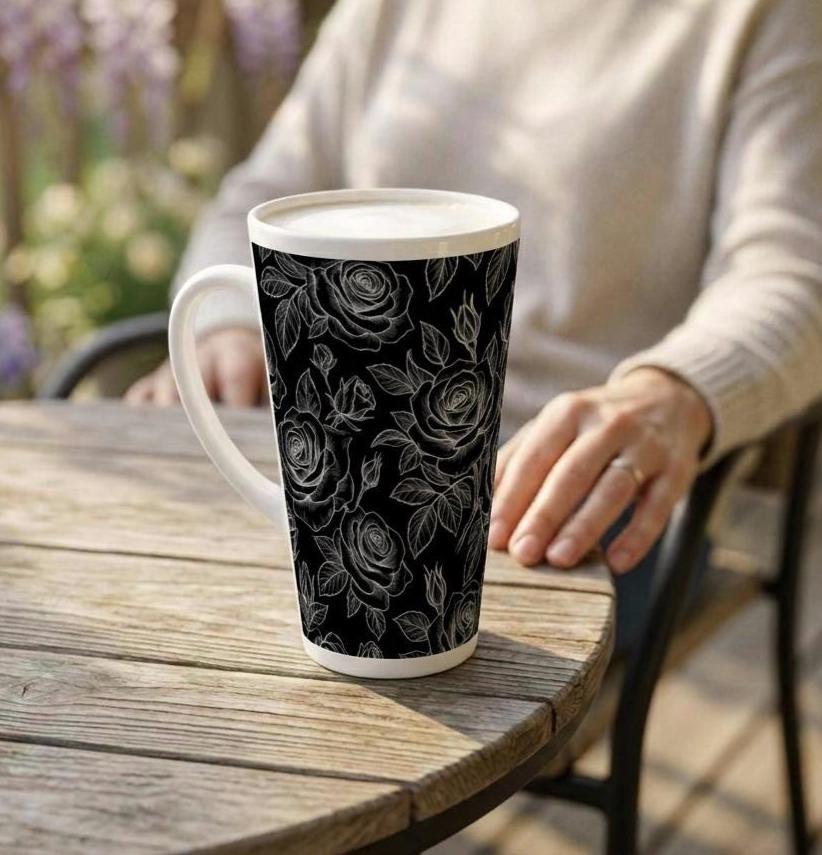 Latte 17oz Ceramic Mug - Coffee or Tea Cup, Extra Tall