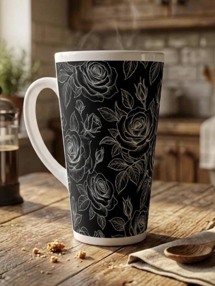 Latte 17oz Ceramic Mug - Coffee or Tea Cup, Extra Tall