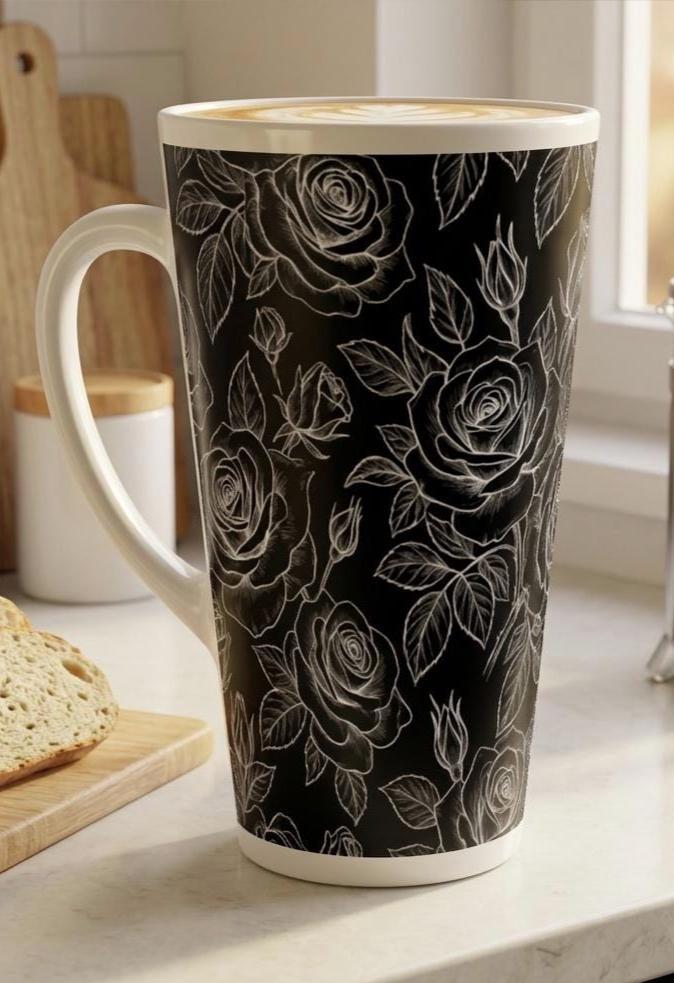 Latte 17oz Ceramic Mug - Coffee or Tea Cup, Extra Tall