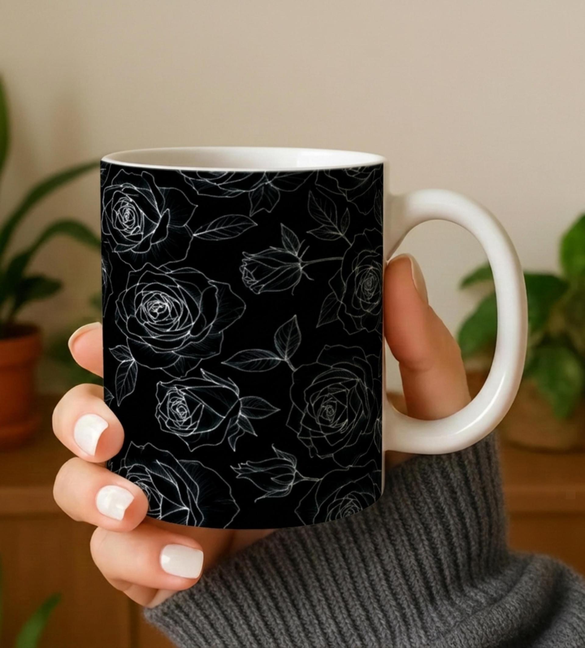Floral Cups -  Large and Small Ceramic Mugs