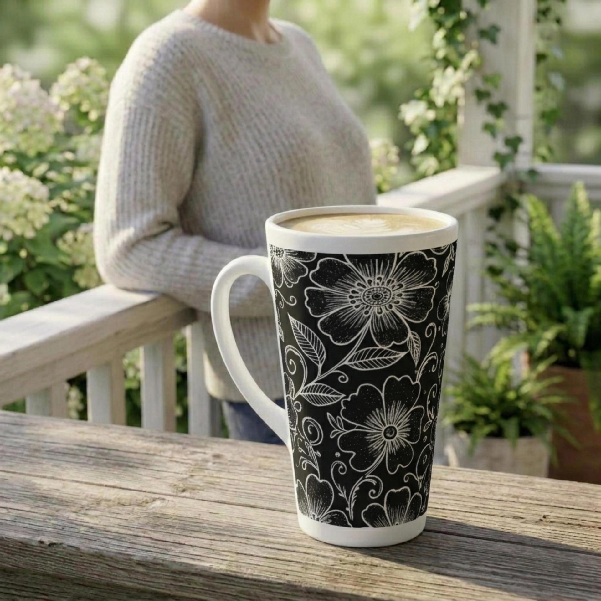 Latte 17oz Ceramic Mug - Coffee or Tea Cup, Extra Tall