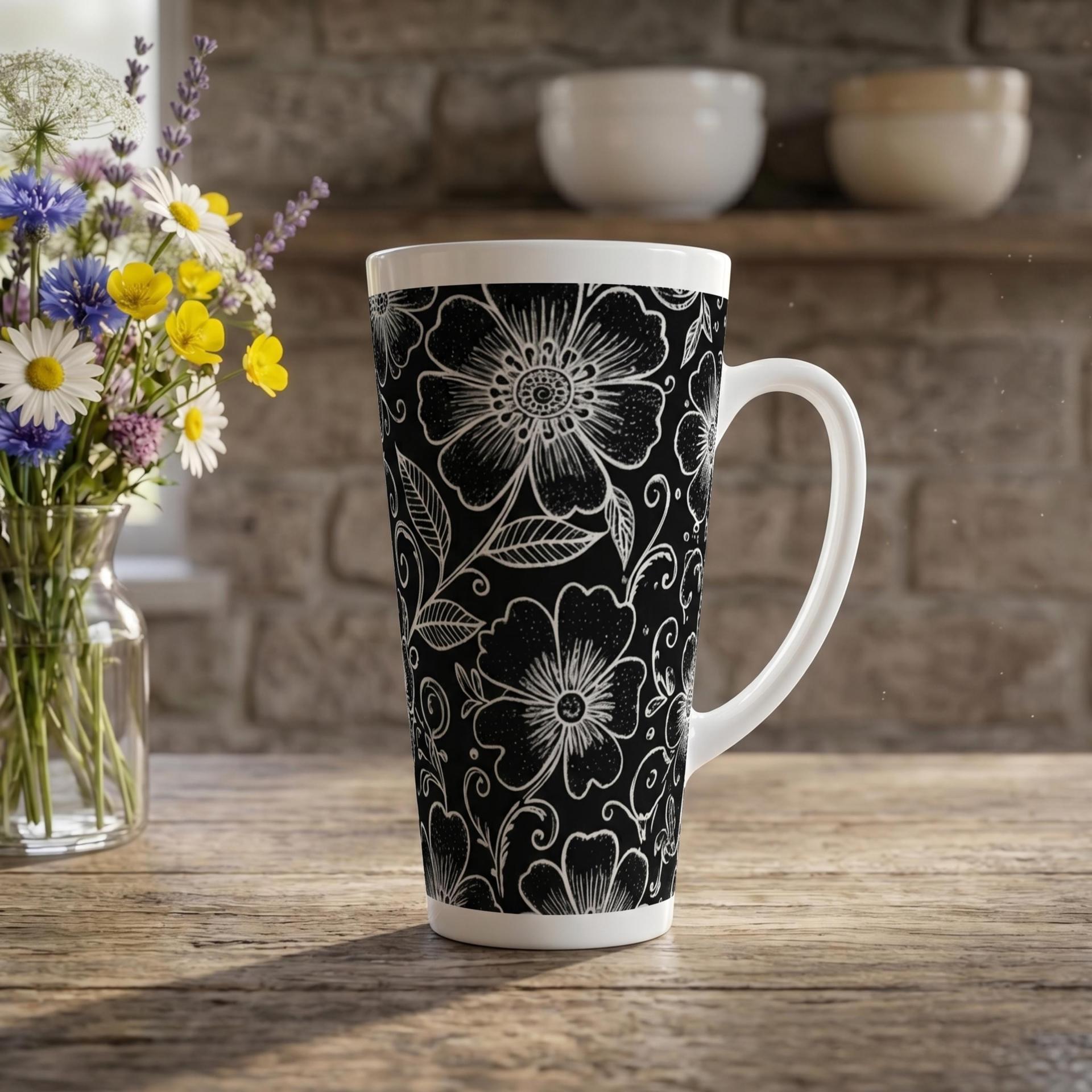 Latte 17oz Ceramic Mug - Coffee or Tea Cup, Extra Tall