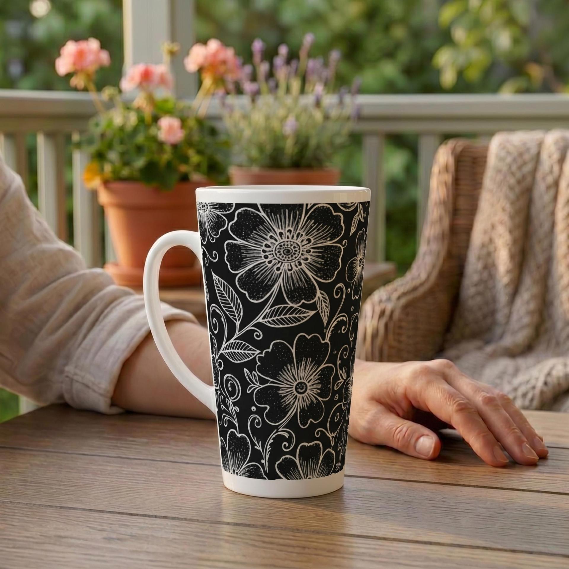 Latte 17oz Ceramic Mug - Coffee or Tea Cup, Extra Tall