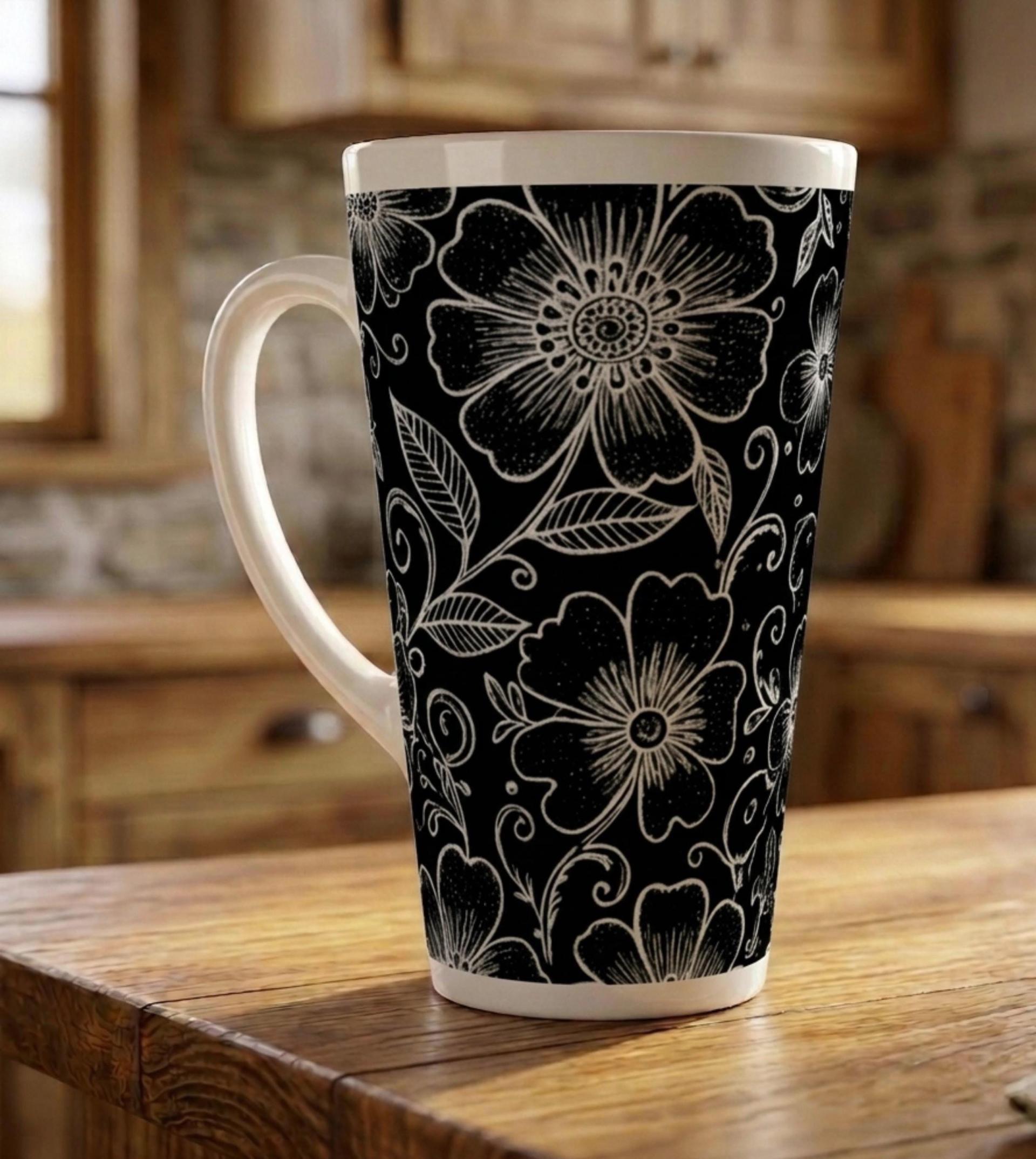 Latte 17oz Ceramic Mug - Coffee or Tea Cup, Extra Tall