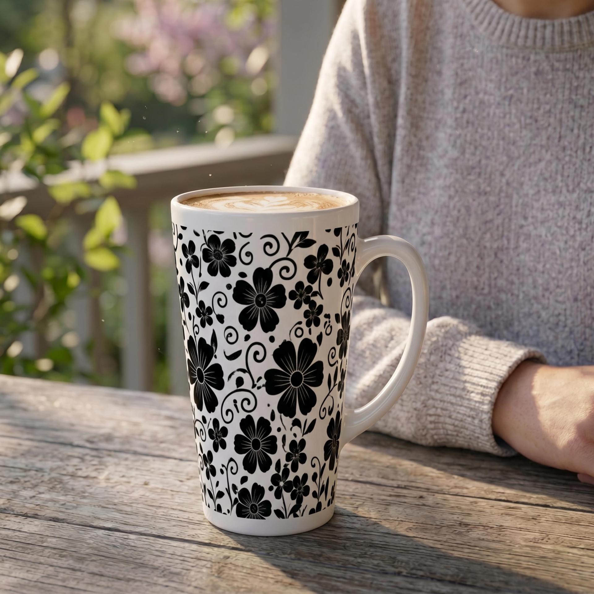Latte 17oz Ceramic Mug - Coffee or Tea Cup, Extra Tall