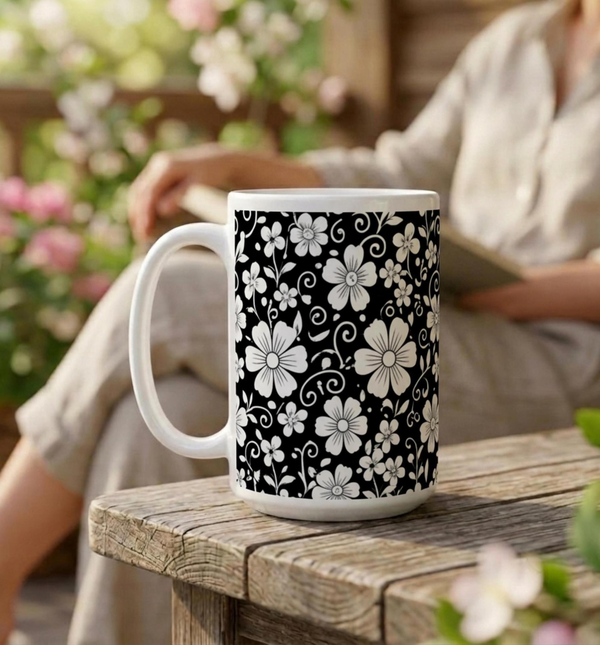 Floral Cups -  Large and Small Ceramic Mugs