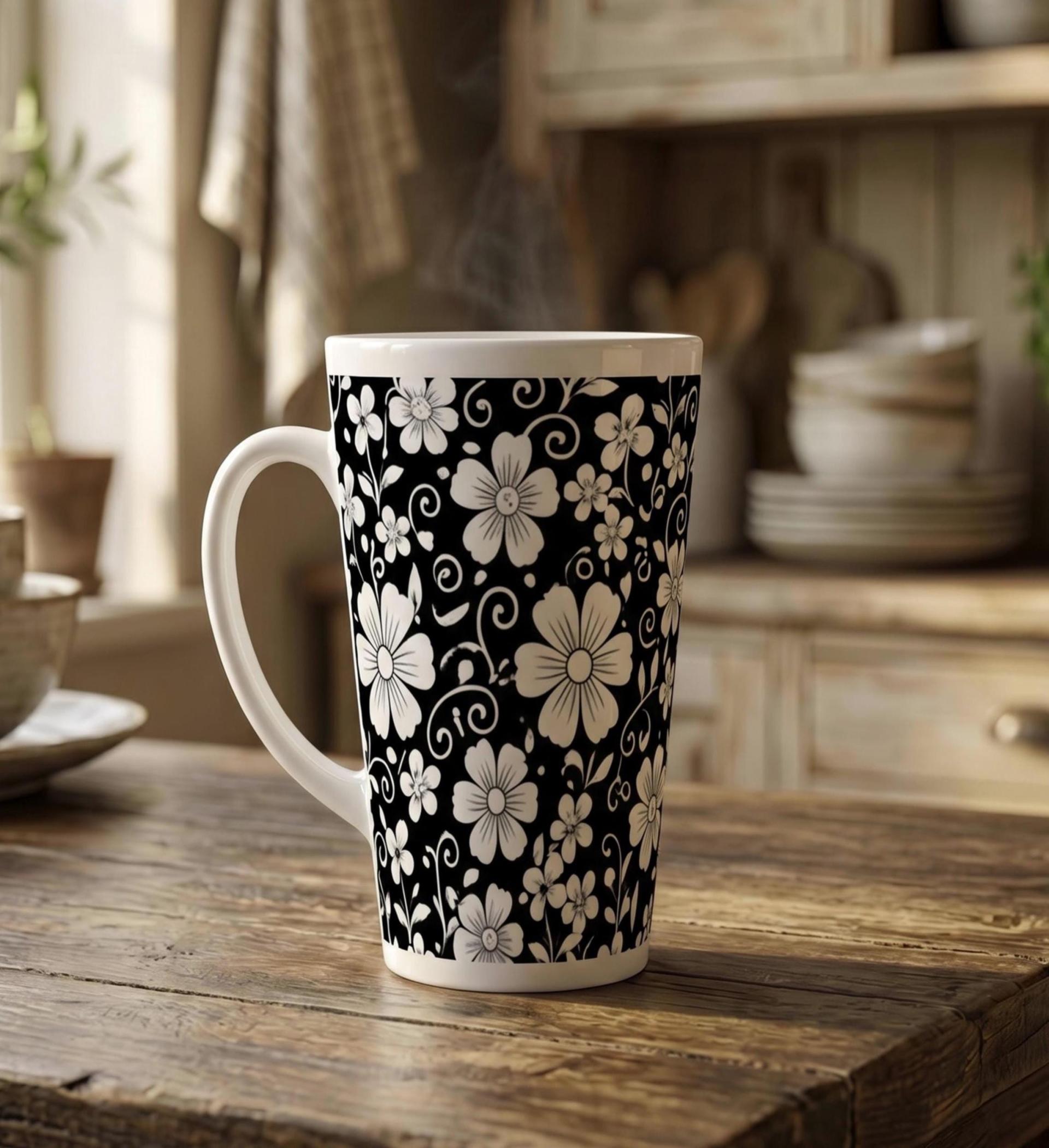 Latte 17oz Ceramic Mug - Coffee or Tea Cup, Extra Tall