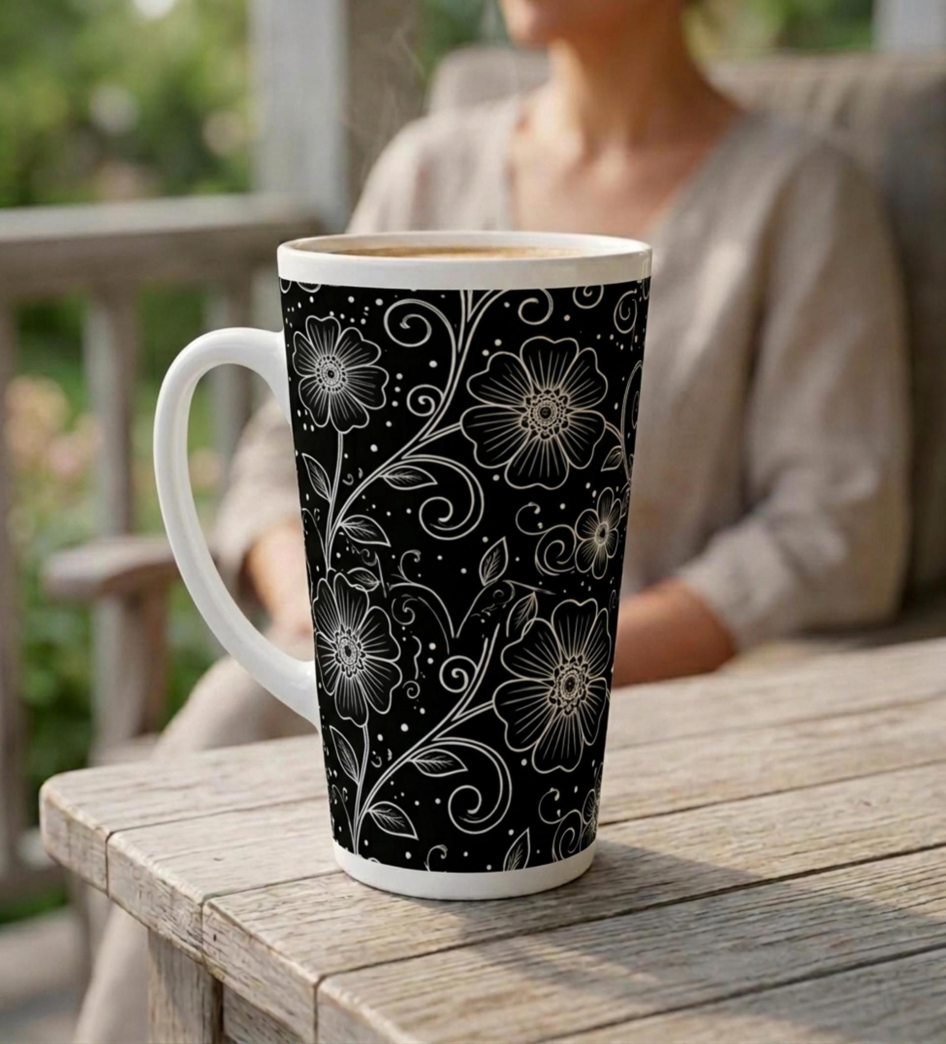 Latte 17oz Ceramic Mug - Coffee or Tea Cup, Extra Tall