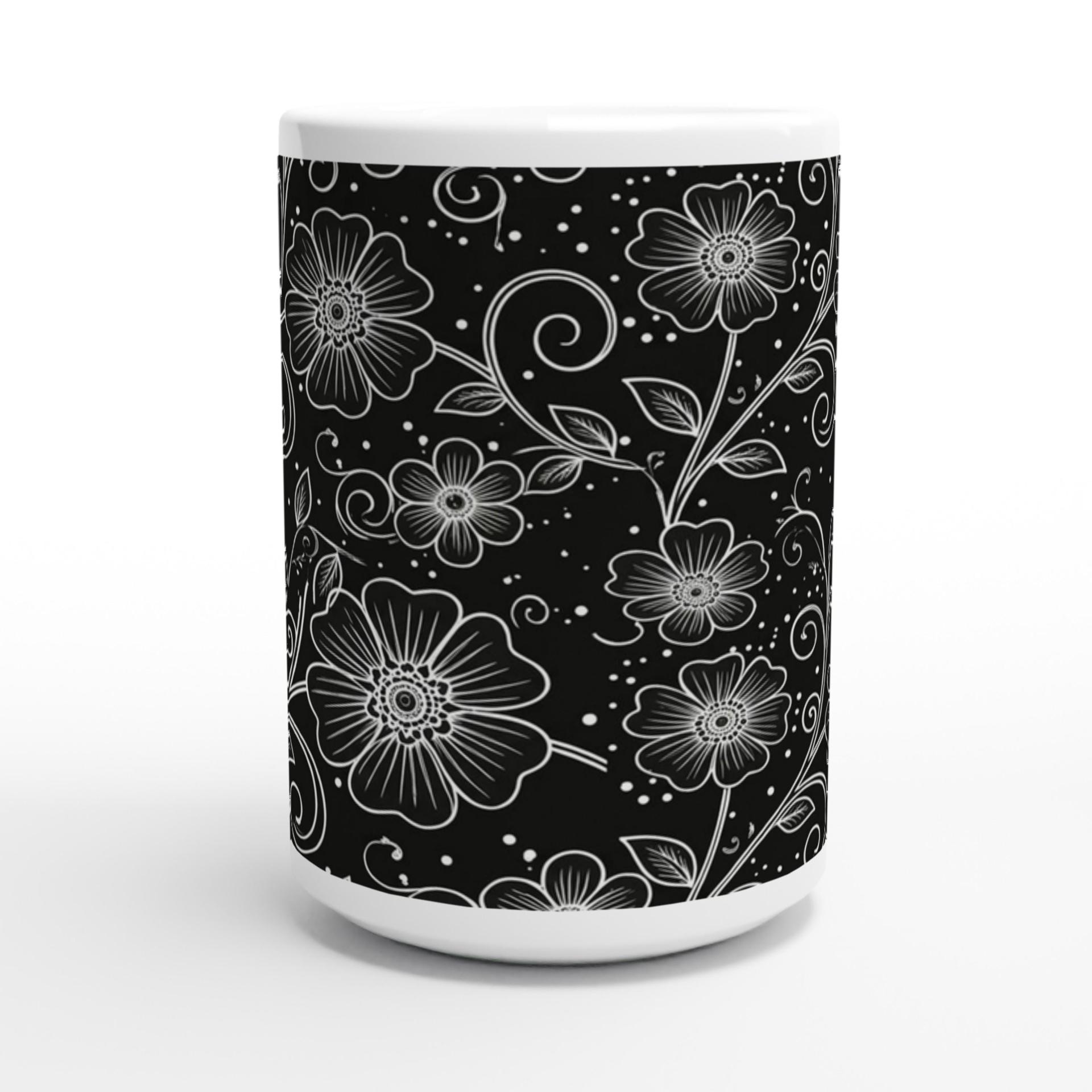 Floral Cups -  Large and Small Ceramic Mugs