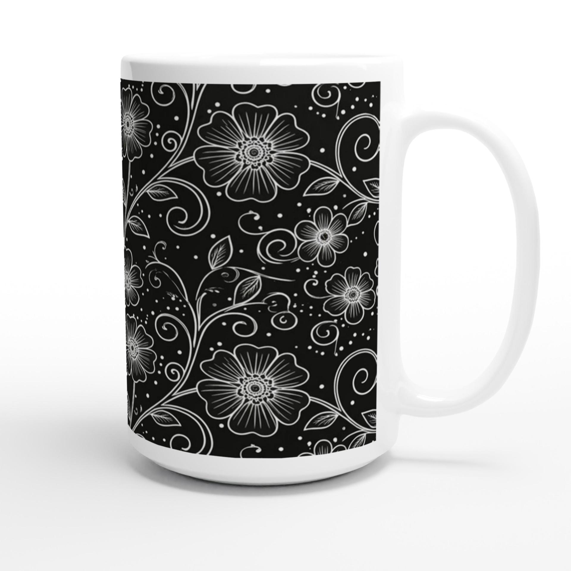 Floral Cups -  Large and Small Ceramic Mugs
