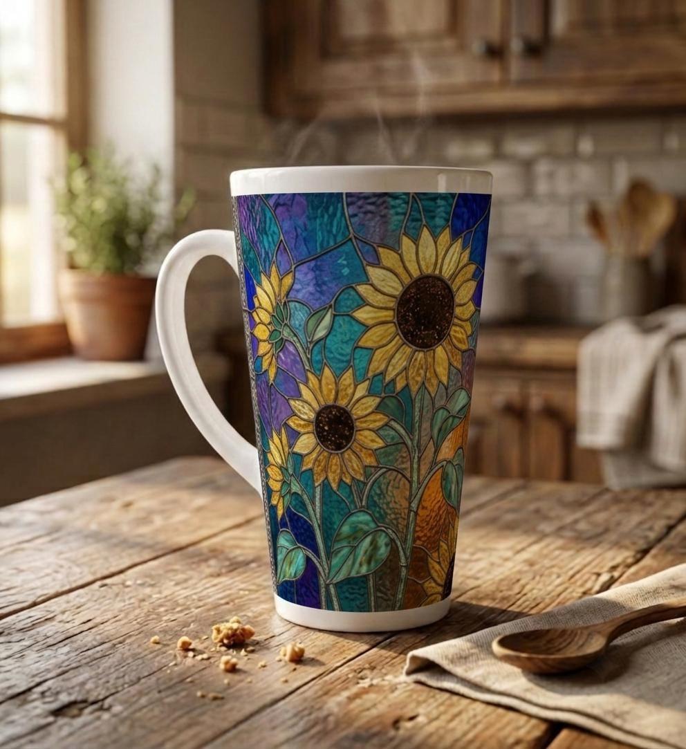 Latte 17oz Ceramic Mug - Coffee or Tea Cup, Extra Tall