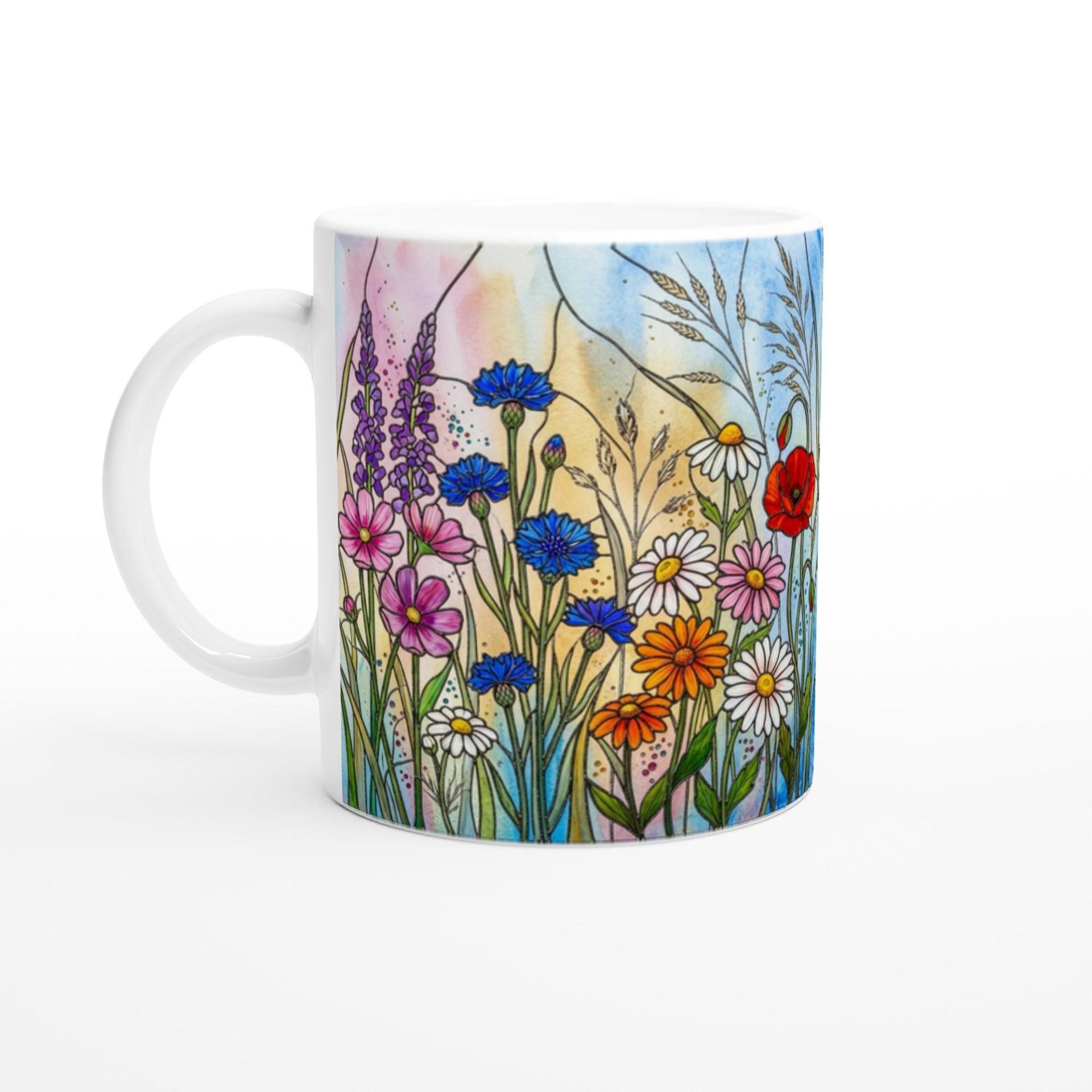 Floral Cups -  Large and Small Ceramic Mugs